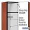 Salsbury Industries 1 Tier Designer Locker, 54"Wx76"Hx18"D, 3 Door, Cherry 18-21368CHE - alternate 5